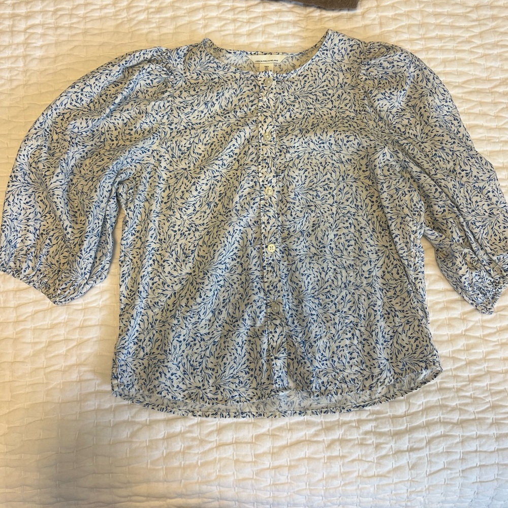 Floral Blue Women's Top